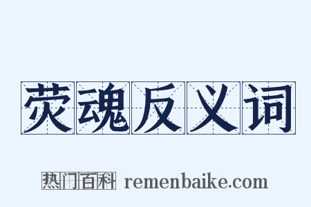 荧魂反义词是什么意思的图片